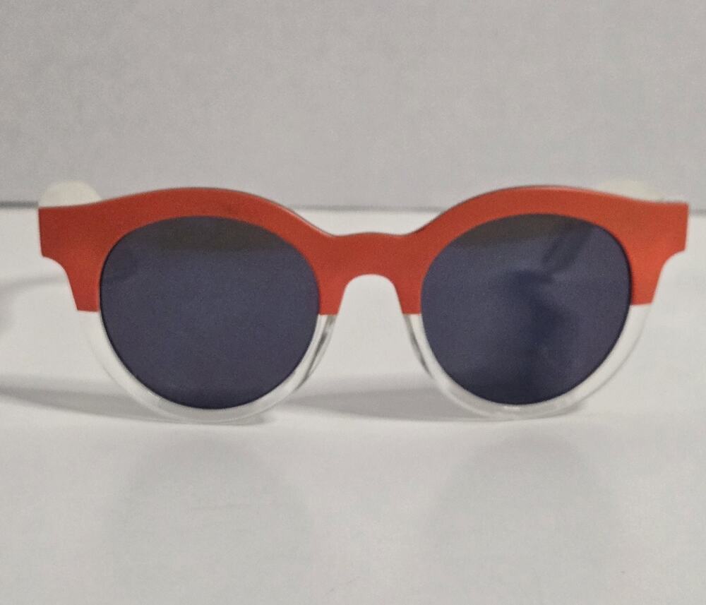VTG Swatch Sunglasses The Eyes of Kay Orange/Clear Round EUC Pristine Fun Retro